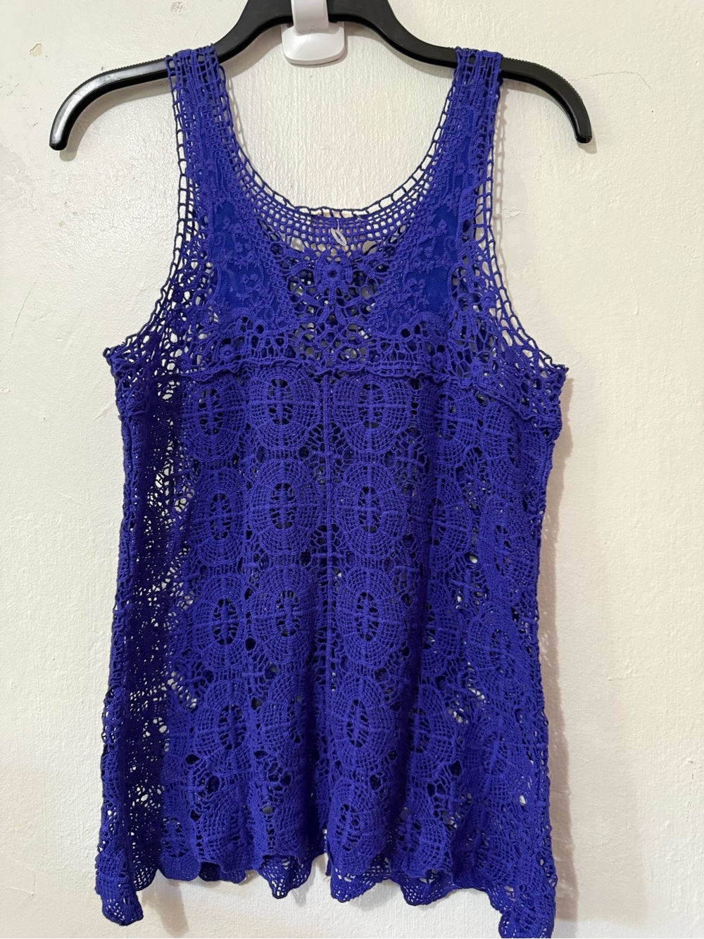 Urban Outfitters Pins & Needles Blue Purple Crochet Tunic Top Small